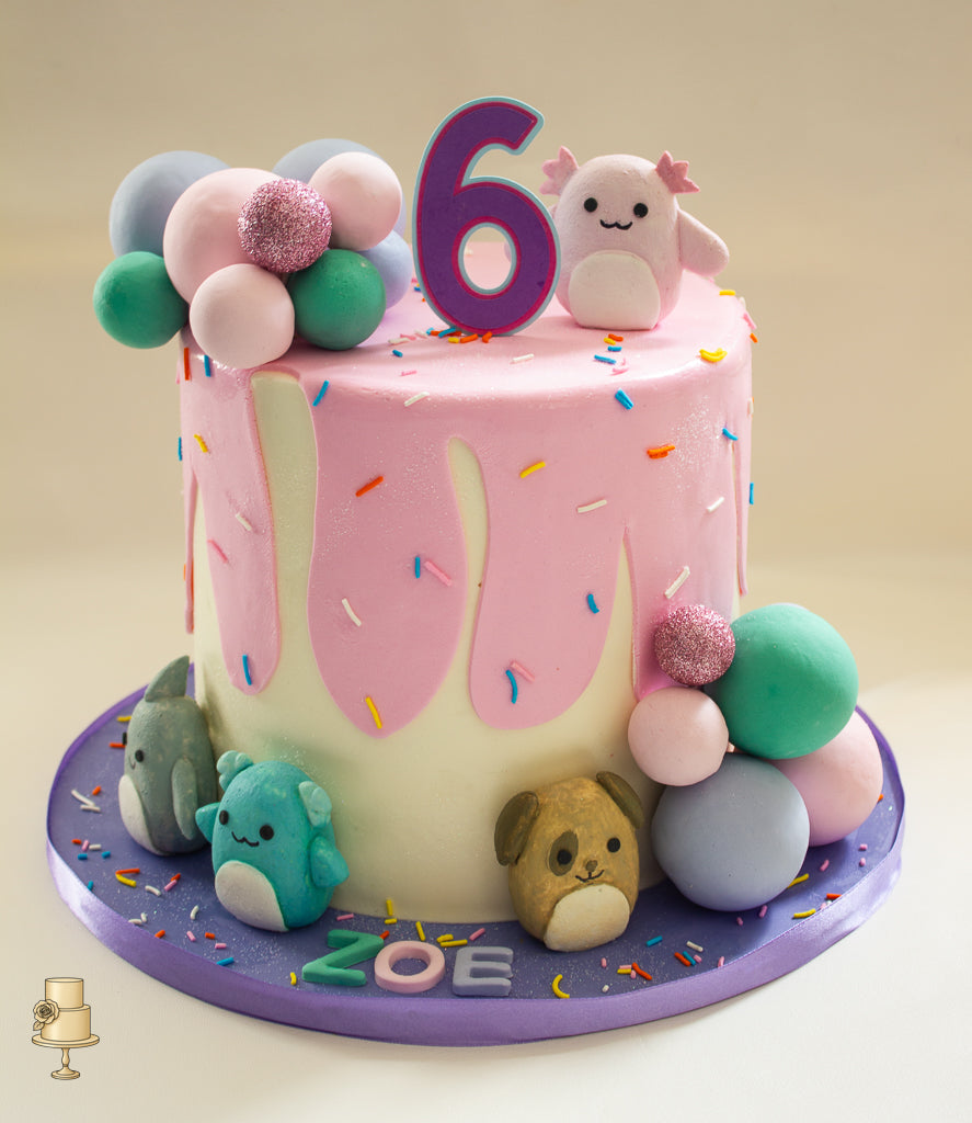 Squishmallow themed kids birthday cake