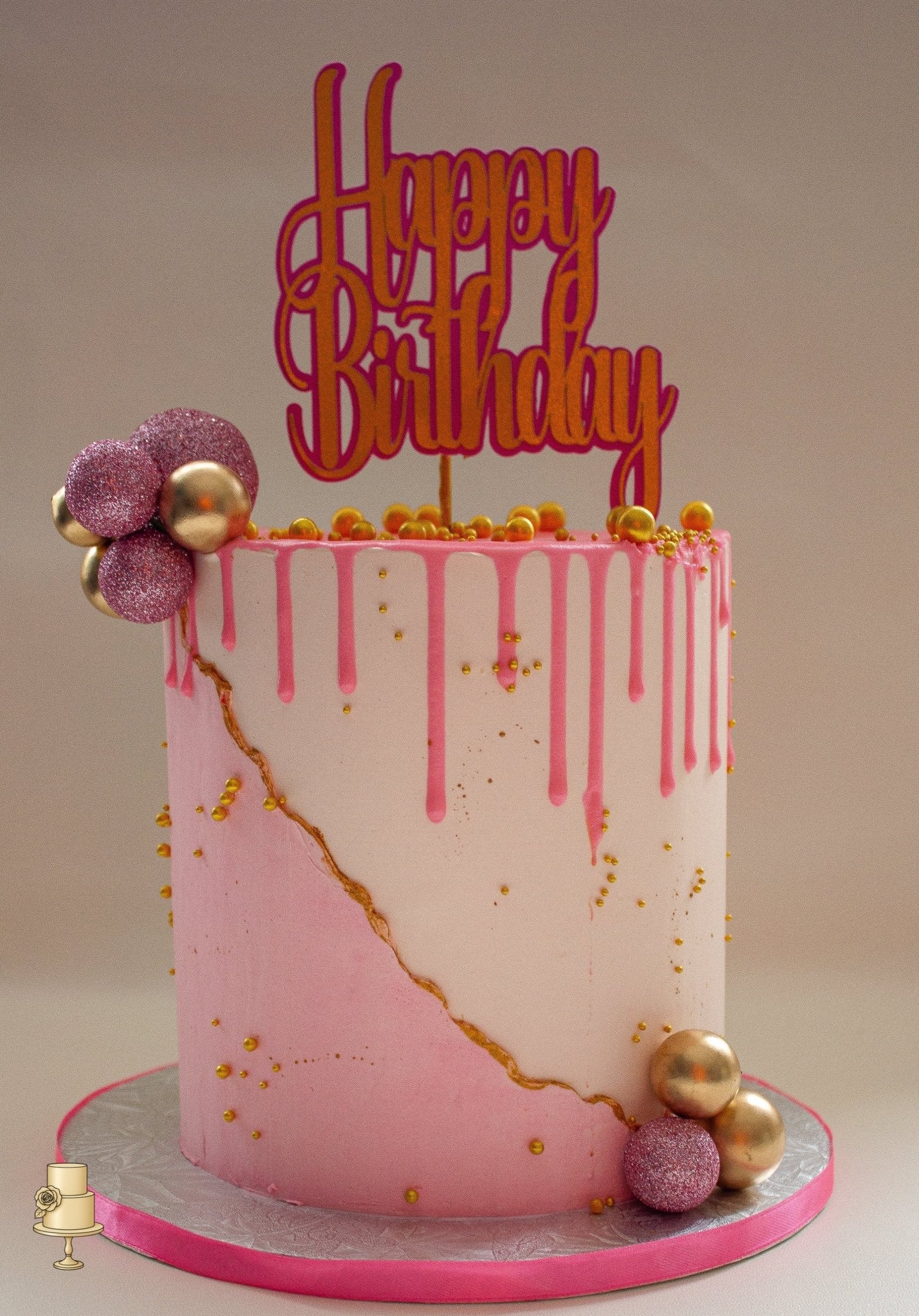 Buttercream cake with buttercream drip design
