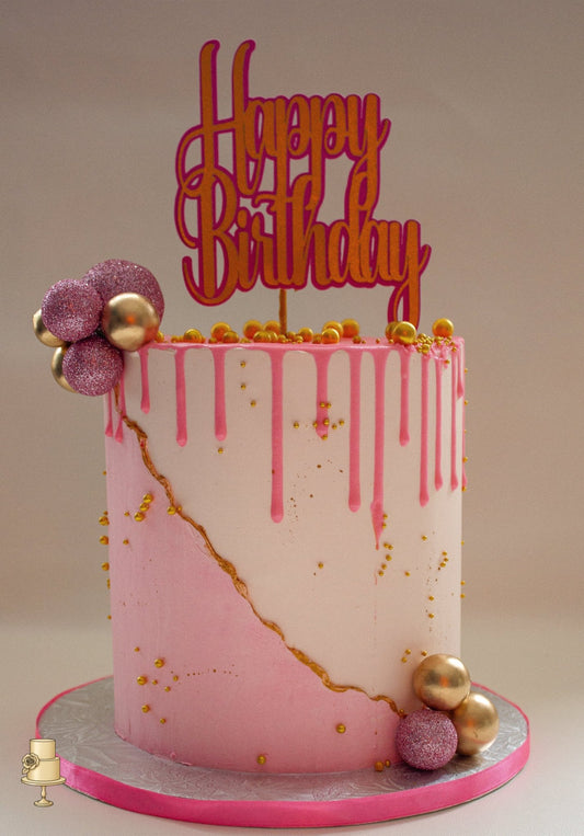 Buttercream cake with buttercream drip design