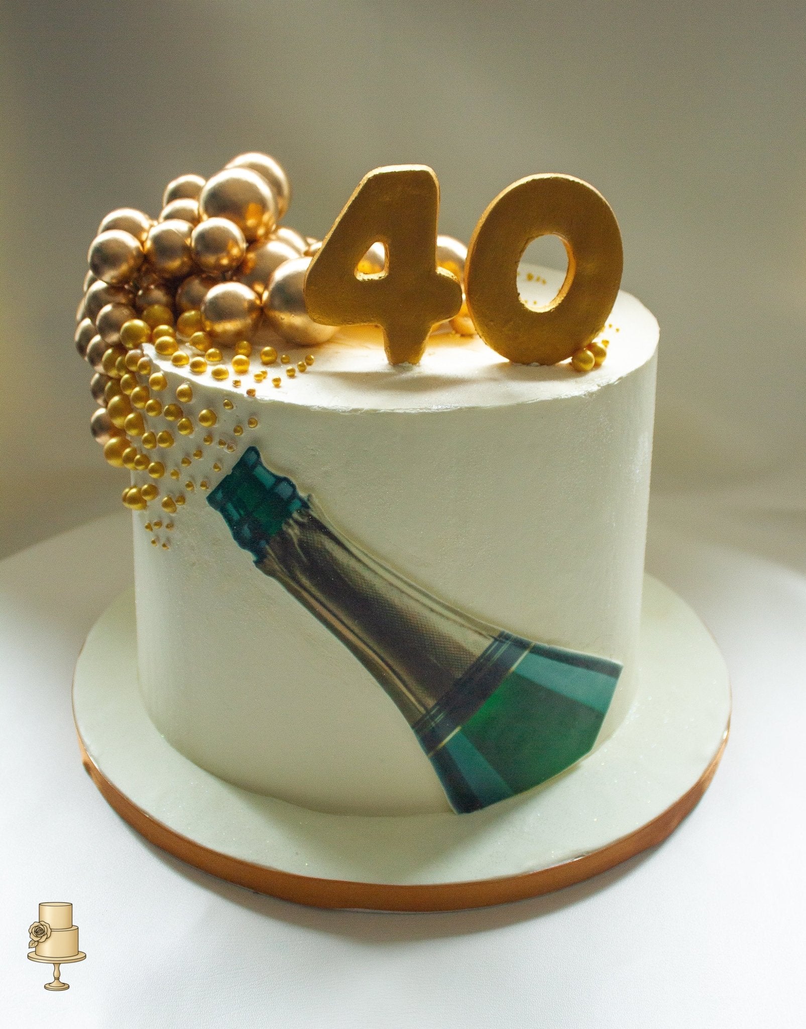 40th birthday cake Champagne theme Randburg Johannesburg