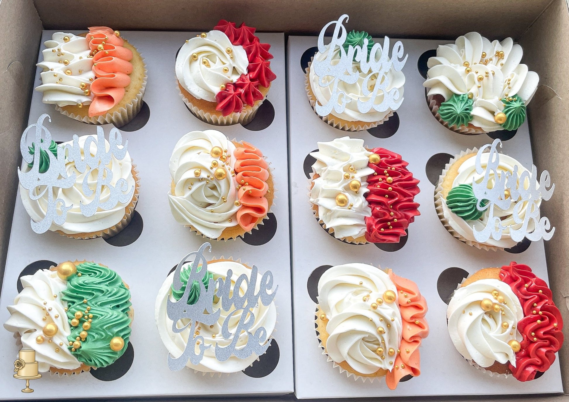 Buttercream cupcakes with cake toppers