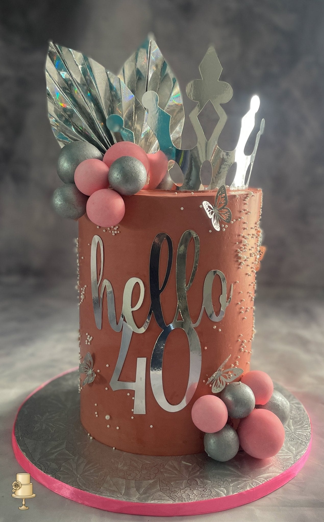 Buttercream 40th birthday cake