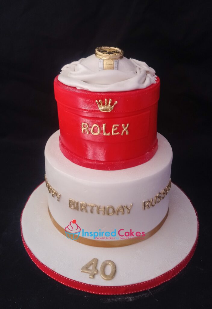 2 tier rolex watch cake