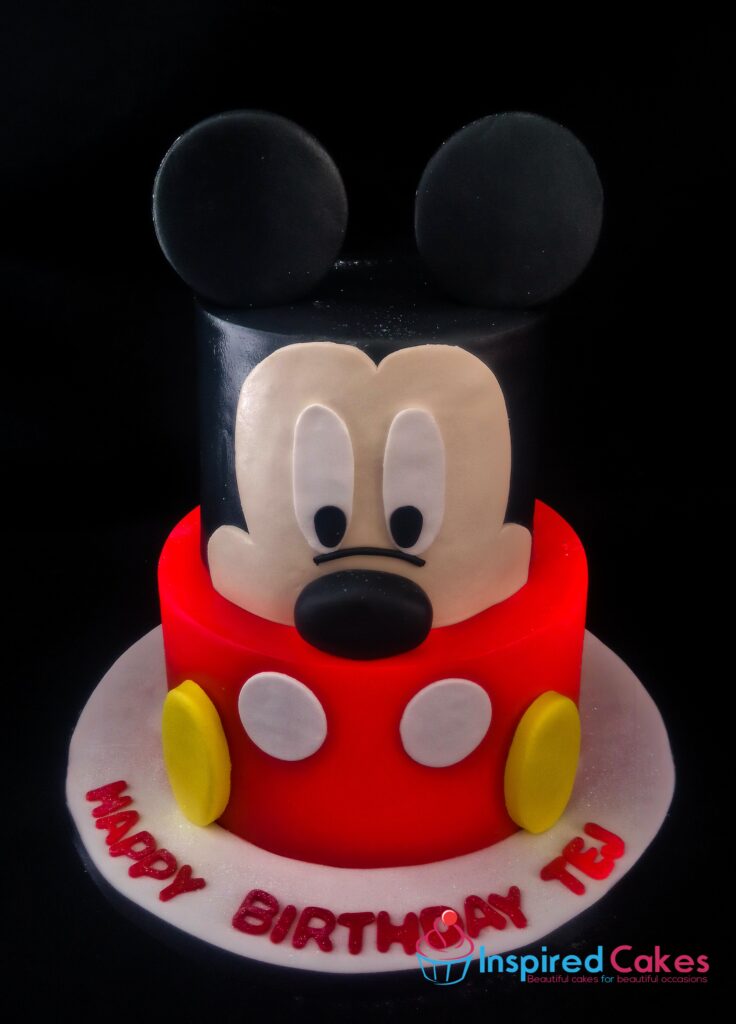 Mickey mouse 2 tier cake