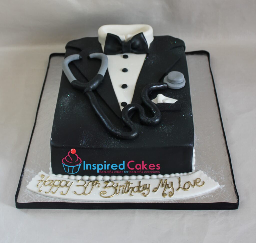 Doctors tux cake