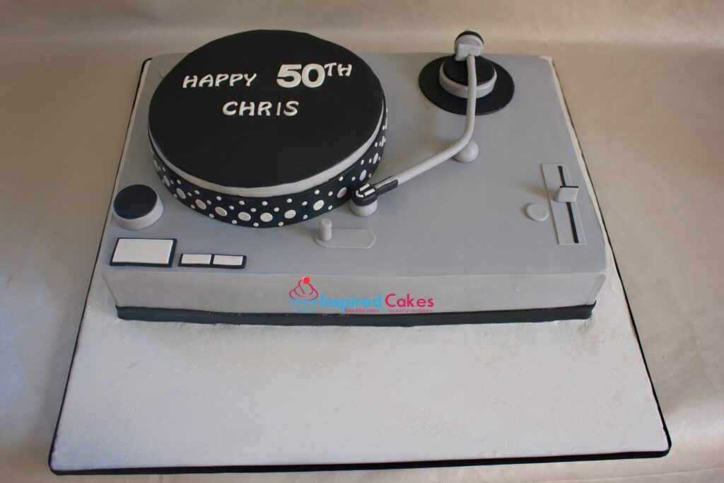 Music turntable 3D cake