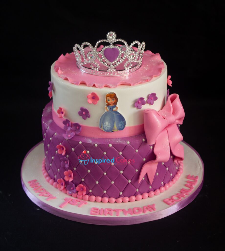 2 tier Sofia the princess cake