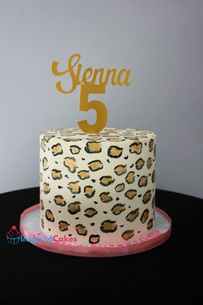 Leopard-Cheetah birthday cake