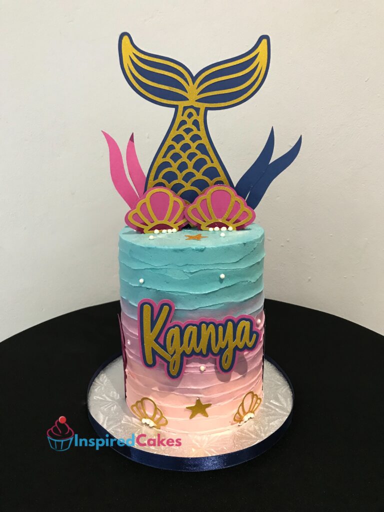 Mermaid theme cake