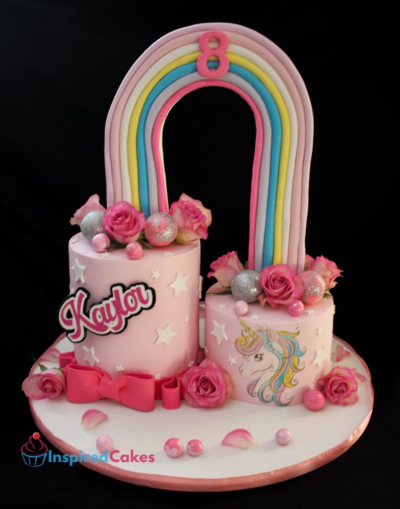 Unicorn rainbow cake