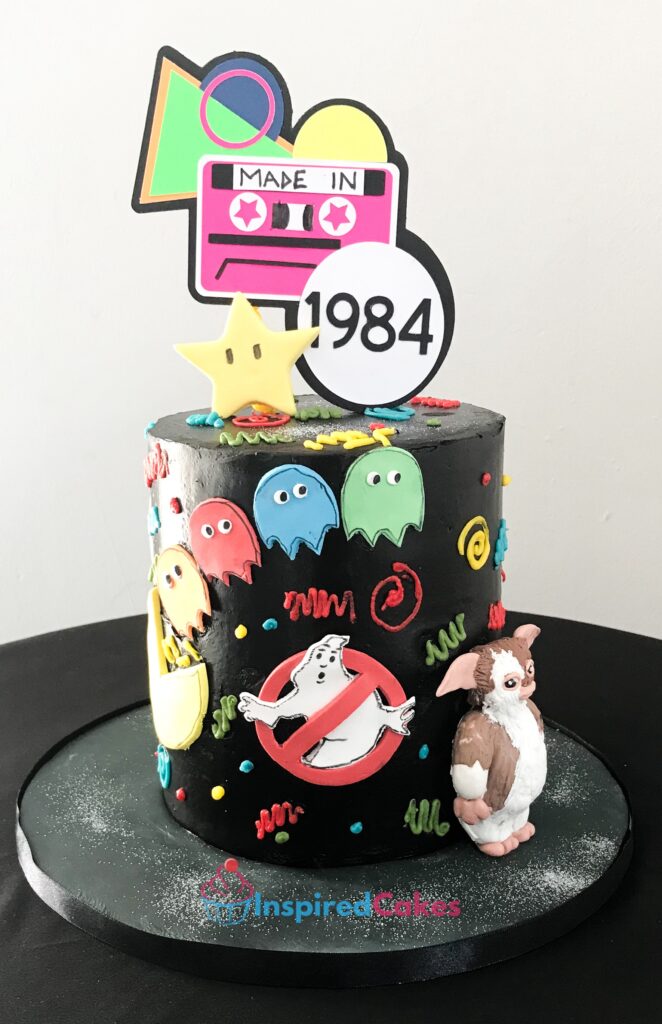 80s theme birthday cake