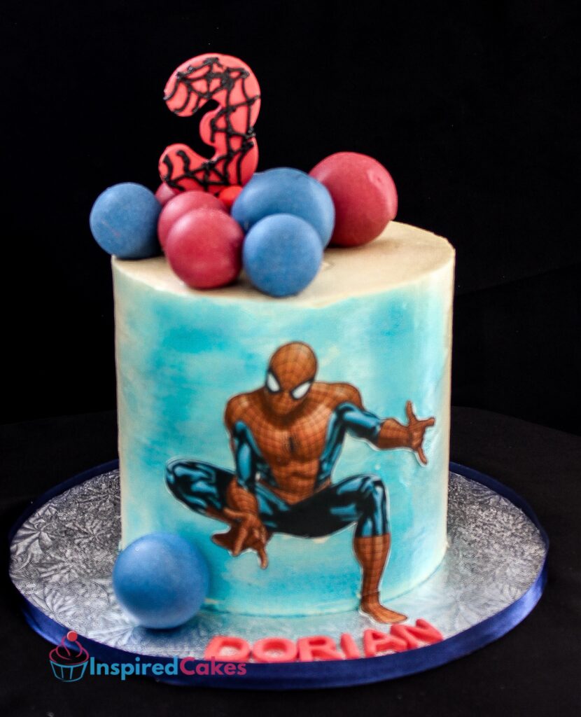 Spiderman birthday cake