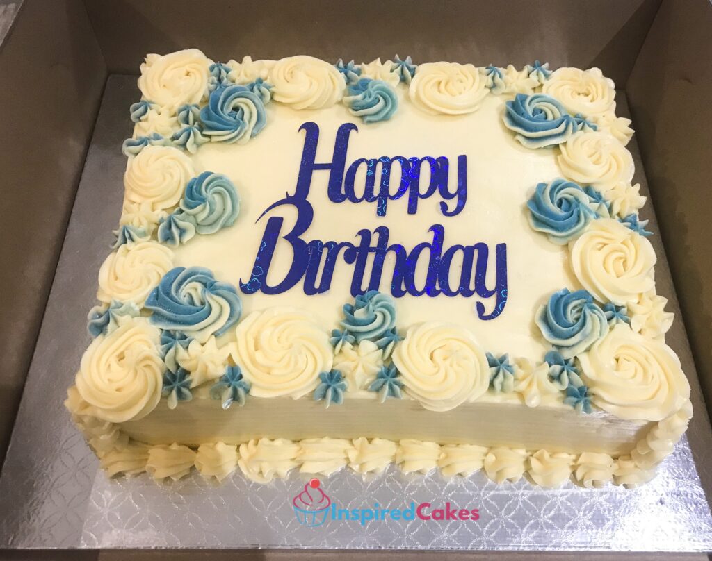 Rectangular birthday cake