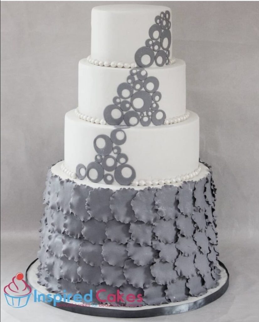 5 tier wedding cake