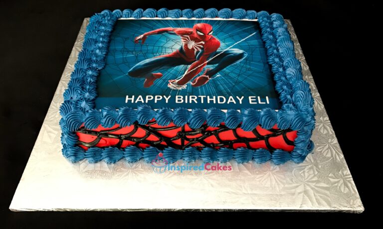 Spiderman buttercream cake
